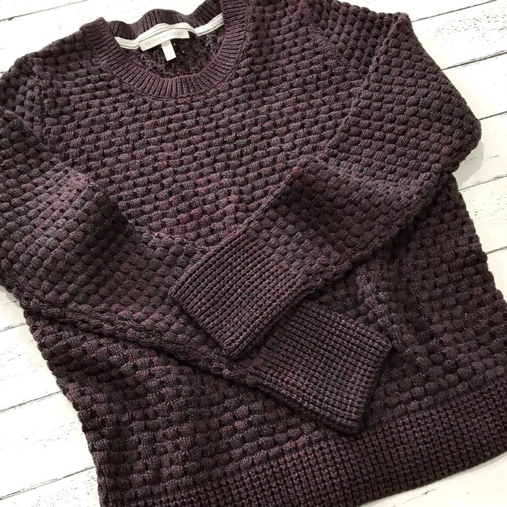 NWOT Victoria’s Secret Slim Fit Chunky Knit Marled Crewneck Sweater - Picture 12 of 16